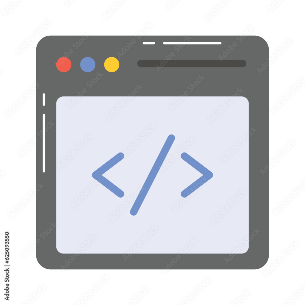 Editable vector of web coding, web development icon