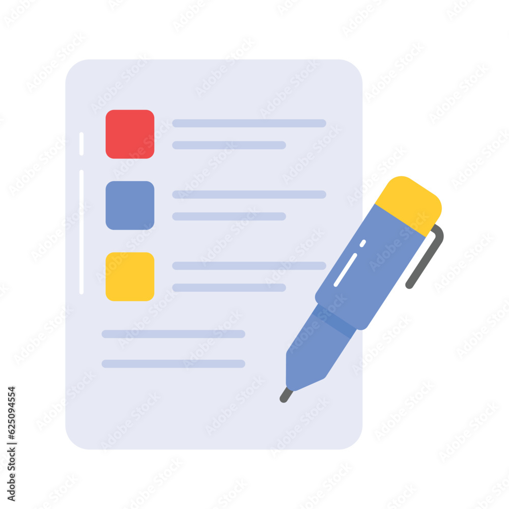 Trendy vector design of survey list, easy to use icon
