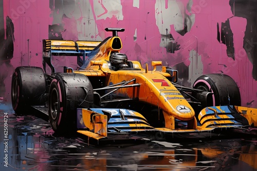 Colorful Grunge Formula 1 Car © MADNI
