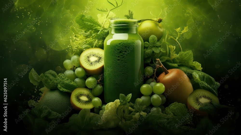 green juice with green background green juice with green background