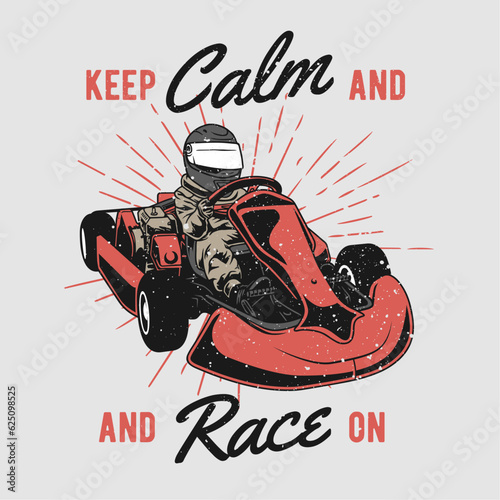 vintage illustration of gocart