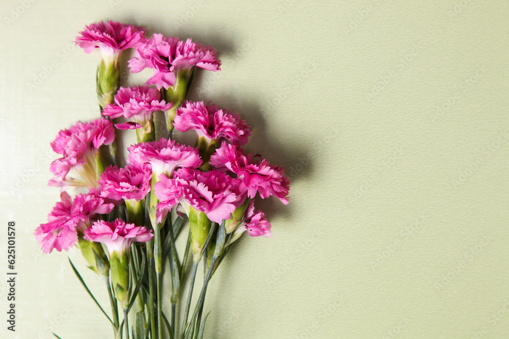Bouquet pink carnations