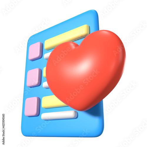 Wish List 3D Illustration Icon
