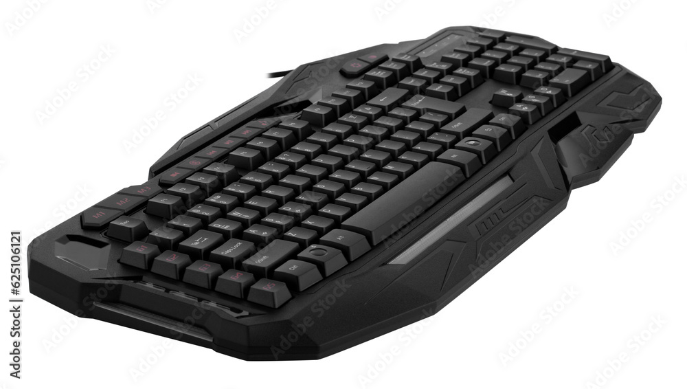 Black keyboard on white background Black keyboard on white background