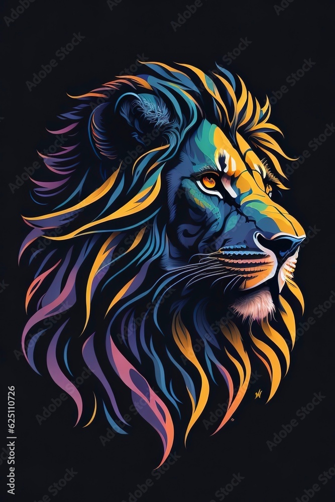 lion head illustration