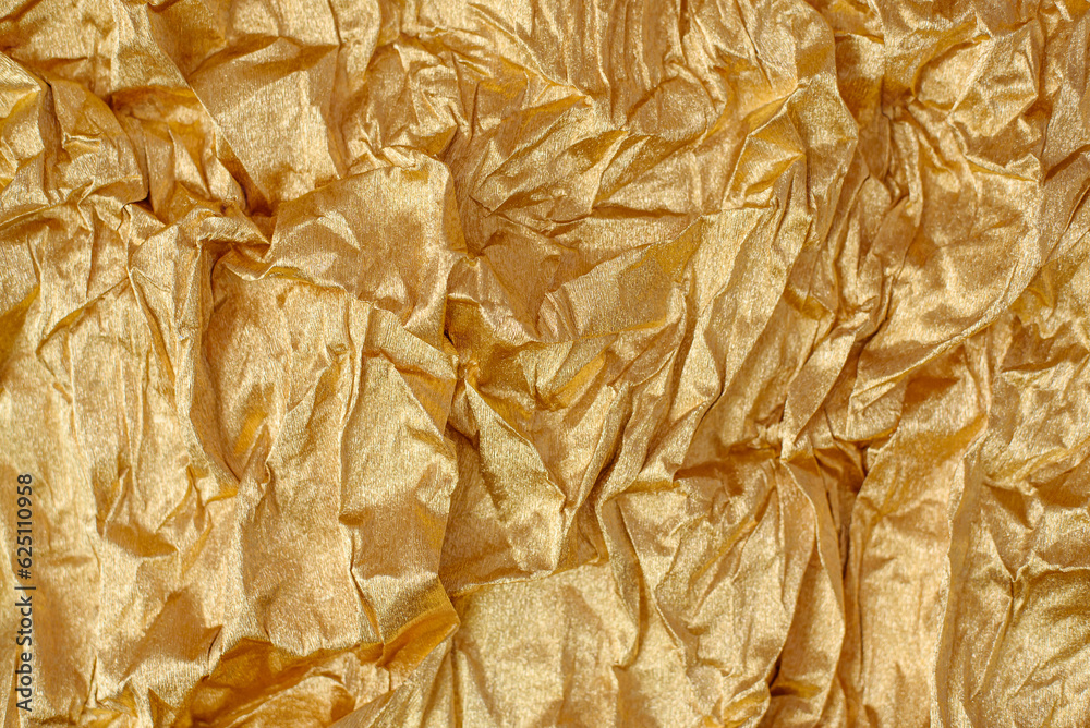 Modern abstract poster with crumpled paper golden horizontal background. Copyspace, template for designer Modern abstract poster with crumpled paper golden horizontal background. Copyspace, template for designer