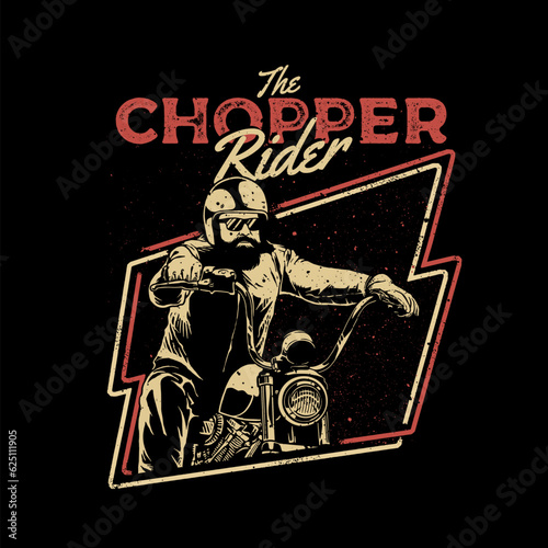 Motorcycle rider vector illustration with