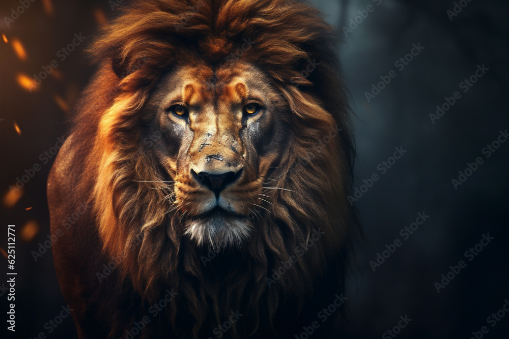 Wildlife wild face cat dark portrait predator big africa nature king animal mammal lion