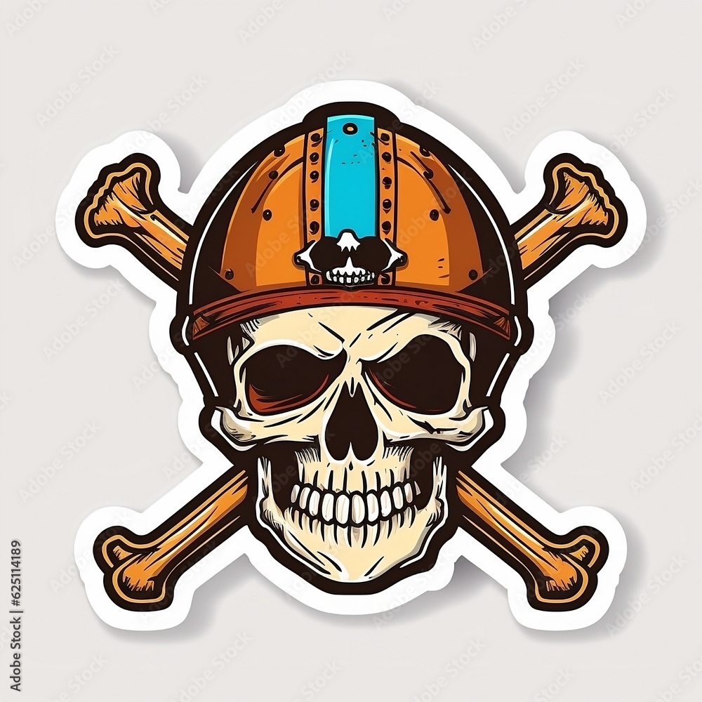 Fototapeta premium skull and crossbones sticker