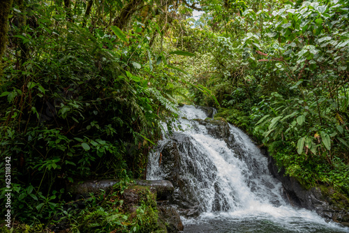 Waterfall at Baru volcano national park  Chiriqui  Panama - stock photo