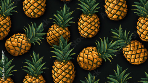 Pineapple texture pattern AI Generative