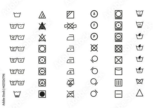 Laundry Vector Icons set, full collection