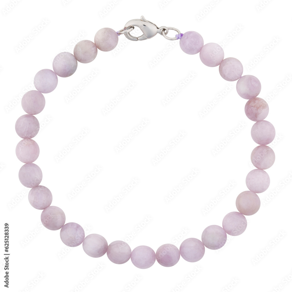 Mineral bracelet, carved on a white background Mineral bracelet, carved on a white background