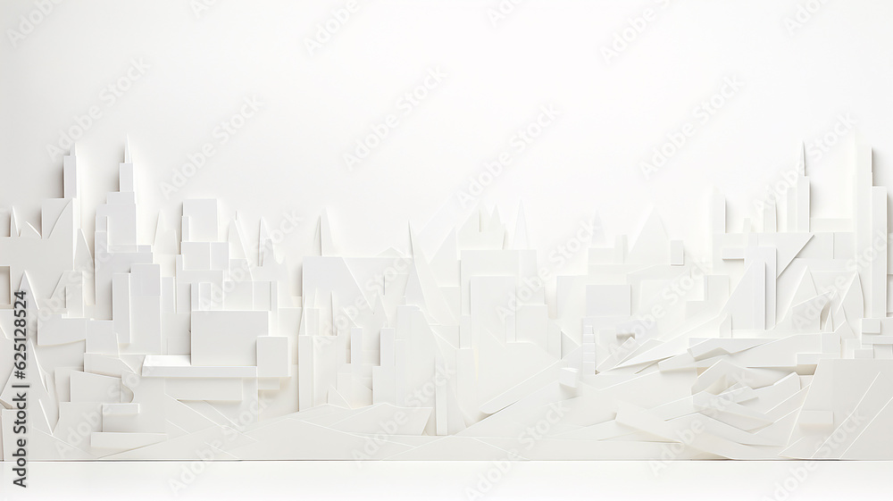 white paper layout city background abstraction flat. Generative AI