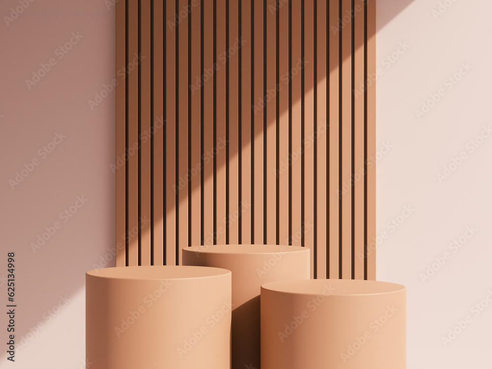 Minimal abstract geometric podium brown background for product presentation Minimal abstract geometric podium brown background for product presentation