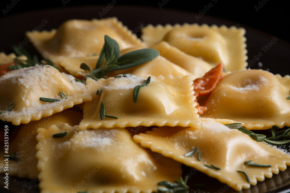 Fresh ravioli pasta generative AI Fresh ravioli pasta generative AI