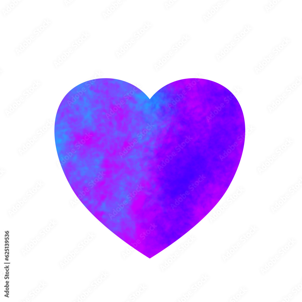 Abstract Art Painting in colorful Love and Heart, Suitable for Wall Painting Illustration.