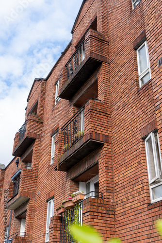 Wallpaper Mural Brick residential buildings with balconies in Dublin, Ireland Torontodigital.ca