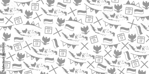 vector design of Indonesian independence day background pattern