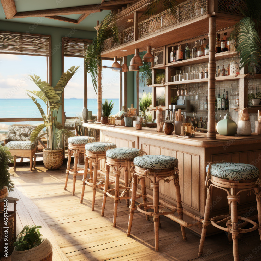 bar with island scenery
bar with island scenery