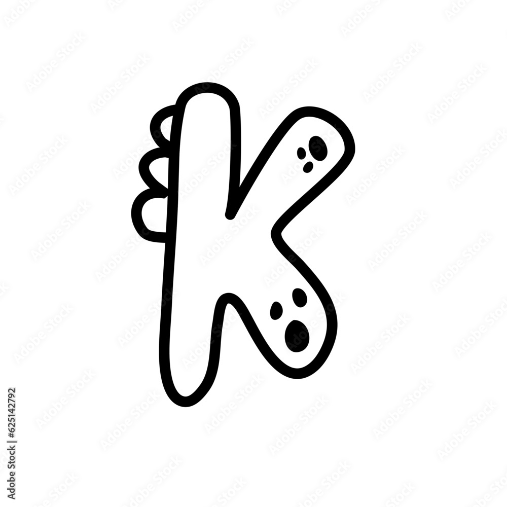 Fototapeta premium Alphabeth and number cute vector design