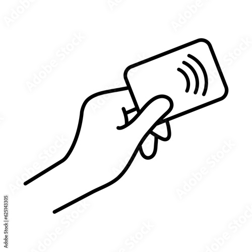 NFC Vector icon. Contactless payment symbol.