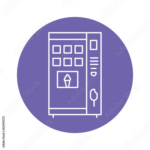 Self-service ice cream machine black line icon. Pictogram for web page
