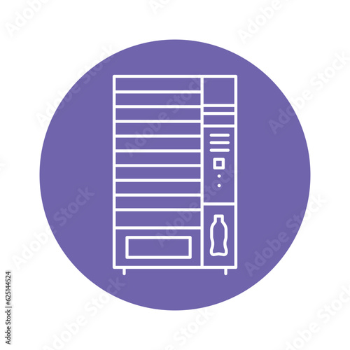 Self ordering kiosk water black line icon. Pictogram for web page