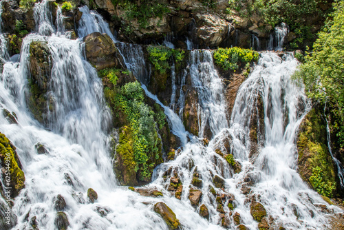 Tomara Waterfall National Nature Park in Siran district  19 june 2023  Gumushane  Turkey   Turkish Tomara Selalesi  Siran  Gumushane   