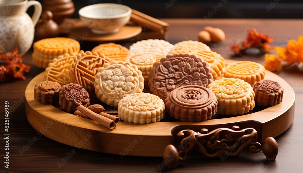 Chinese Moon Cakes For Mid Autumn Festival