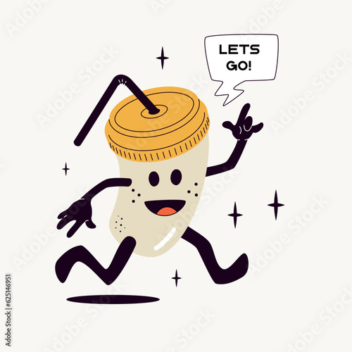 Paper Cup Retro Character