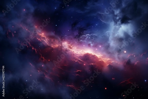 Captivating Space Nebula and Galaxy. Generative AI
