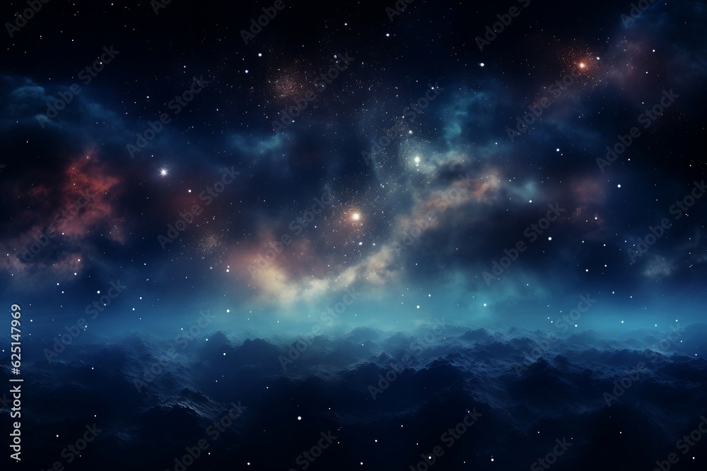Fototapeta premium Captivating Space Nebula and Galaxy. Generative AI