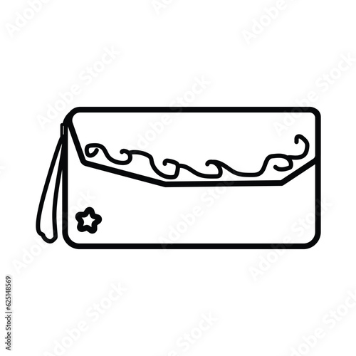 clutch bag icon symbol outline