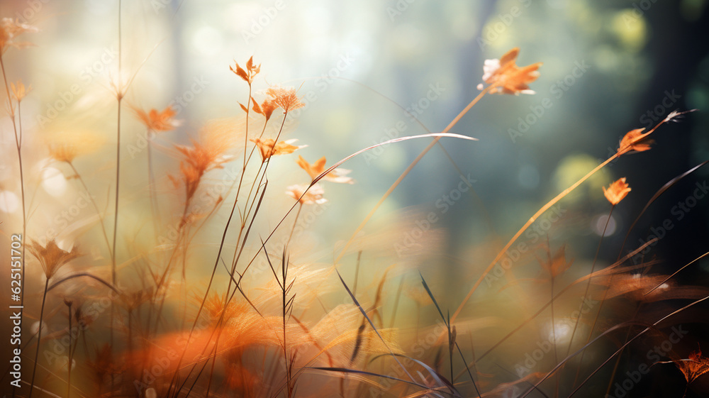 Abstract herbal plant background in pastel colors, autumn and summer landscape, abstraction Abstract herbal plant background in pastel colors, autumn and summer landscape, abstraction