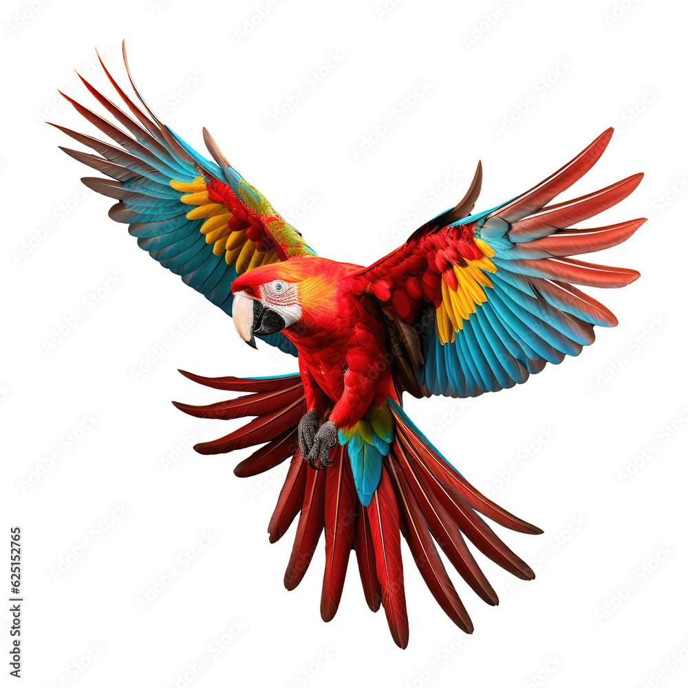 Fototapeta premium color bird looking isolated on white