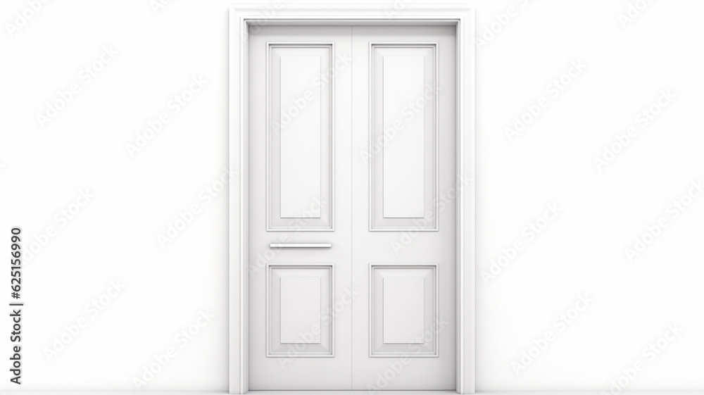 Door with white background. Generative AI. Door with white background. Generative AI.
