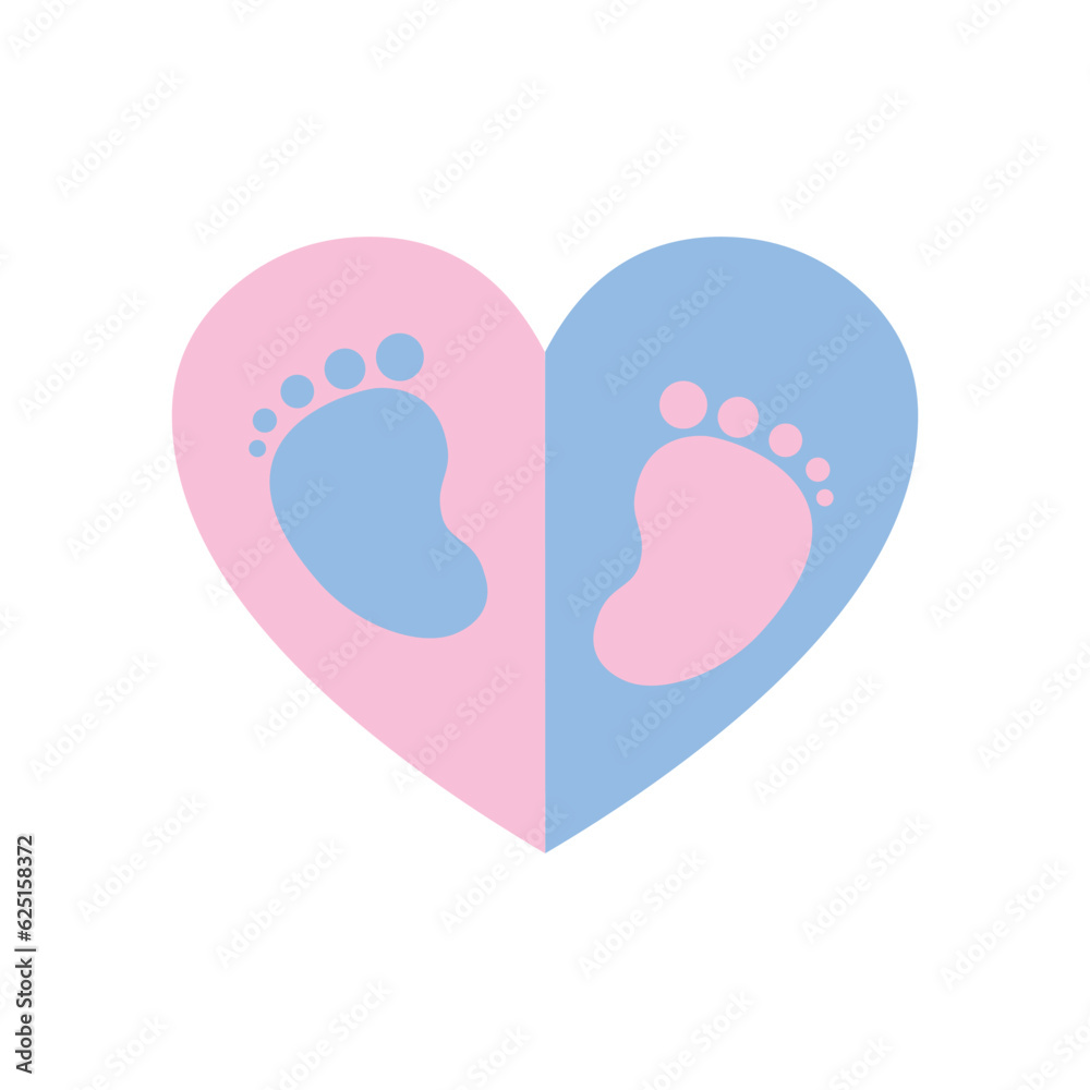 Baby footprint vector feet icon Baby footprint vector feet icon