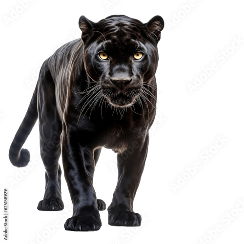 Foto Black Panther on Transparent Background. Generative AI
