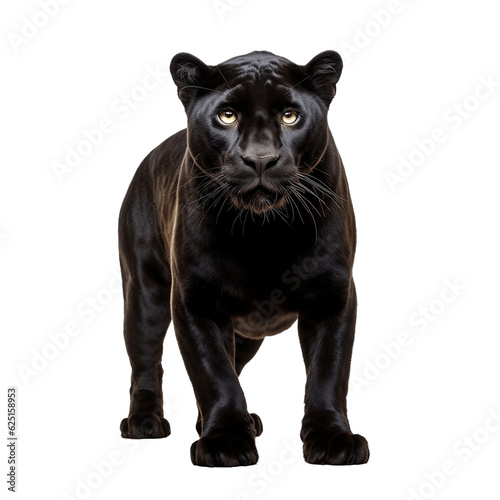 Black Panther on Transparent Background. Generative AI
