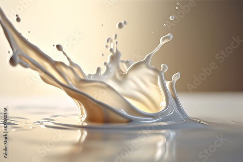 Milk splash on clean background