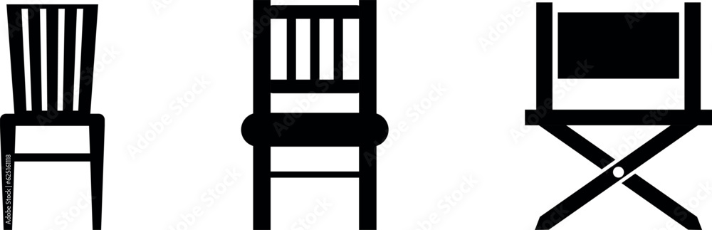 Different chairs icons collection set ilustration. Different chairs icons collection set ilustration.