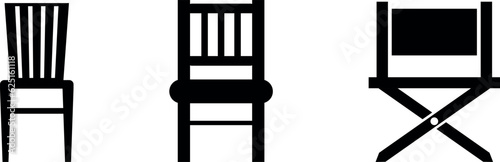 Different chairs icons collection set ilustration.