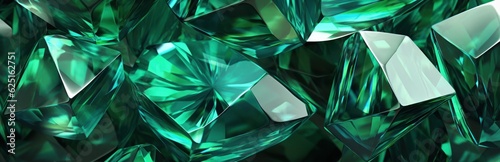Emeralds Isolated. Emeralds. Macro. A beautiful emerald gems isolated. Emerald, Sapphire or Tourmaline green crystals. Gems. Mineral crystals. Made With Generative AI.