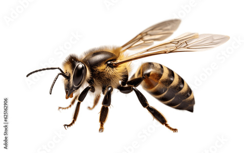 Flying Bee on Transparent Background. Generative AI © zainab