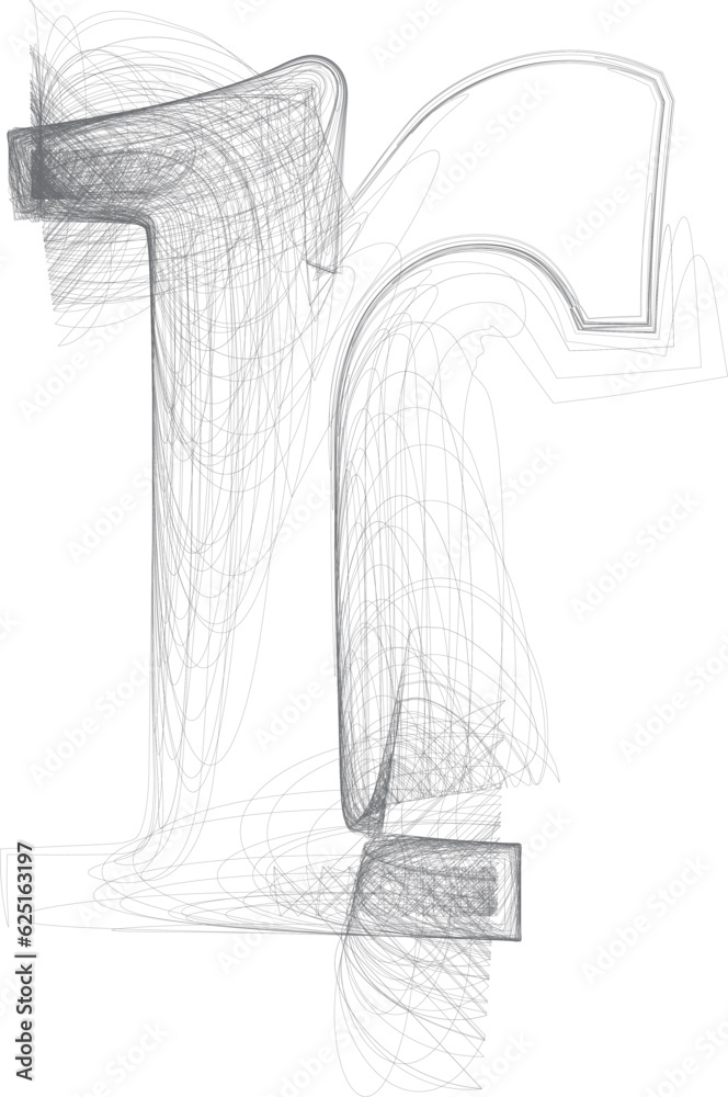 doodle digital drawn sketch Letter r doodle digital drawn sketch Letter r