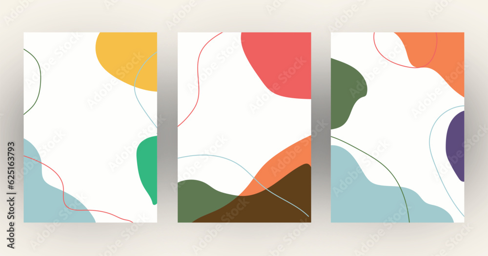 Set of abstract design templates. Brochures in random colorful style. Vintage frames and backgrounds. Set of abstract design templates. Brochures in random colorful style. Vintage frames and backgrounds.
