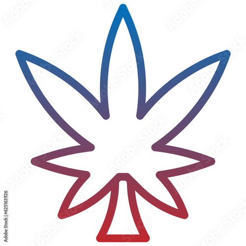 Weed line icon,linear,outline,graphic,illustration