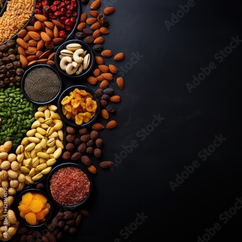 Web background with healthy nuts