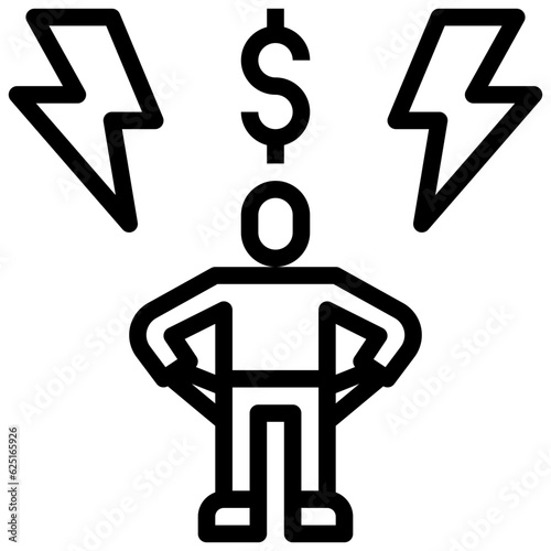 BROKE line icon,linear,outline,graphic,illustration